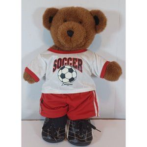 Build-a-Bear Workshop 16" Brown Stuffed Teddy Bear, Soccer Player